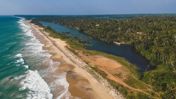 Beautiful view of  Kappil Beach, Thiruvananthapuram 