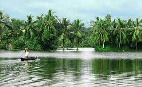 Beautiful view of  Ponnumthuruthu Island, Thiruvananthapuram 